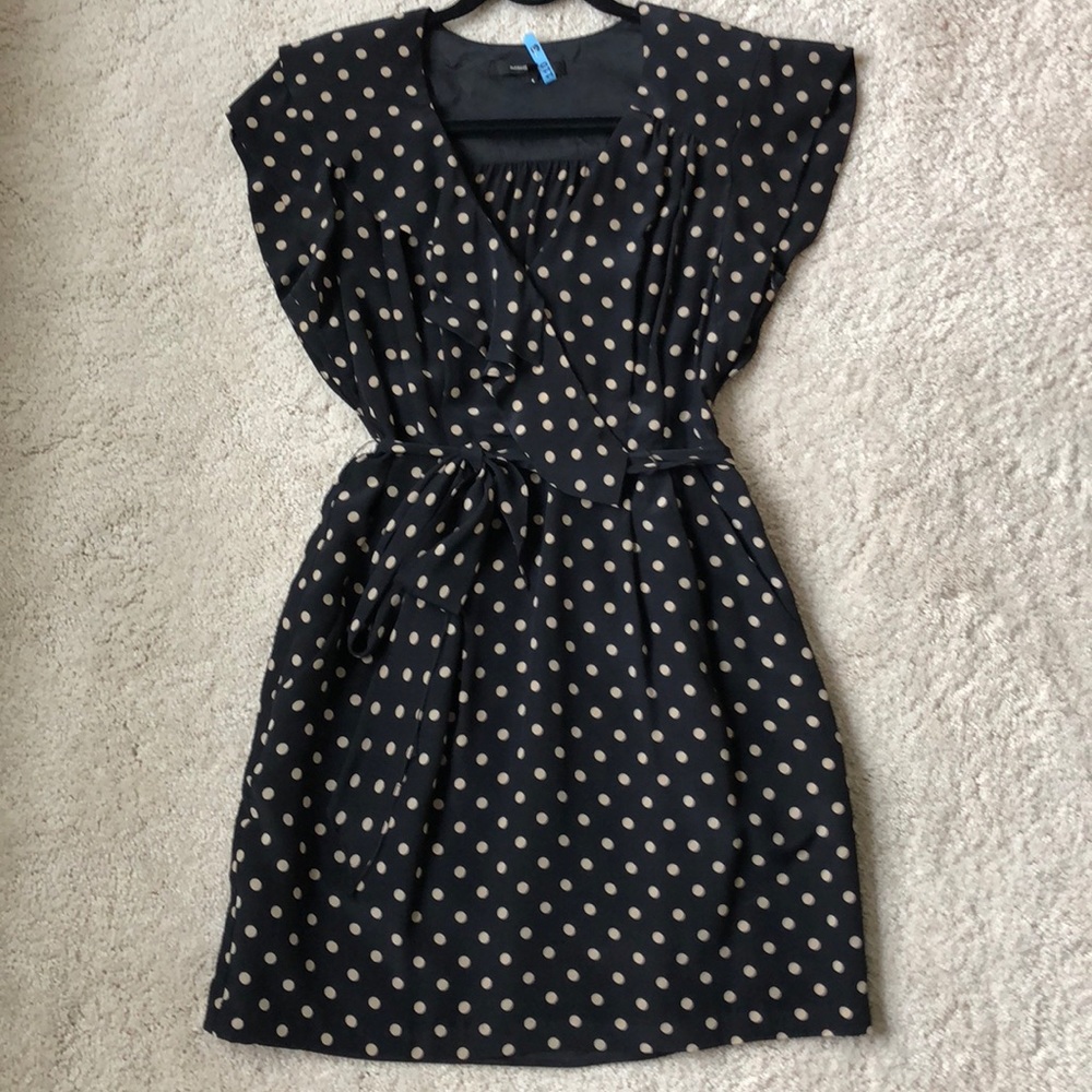 Nanette Lepore Polka Dot Faux Wrap Dress